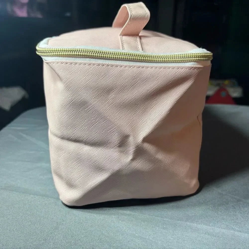 New Blush Pink Women's Travel Cosmetic Bag with Top Handle